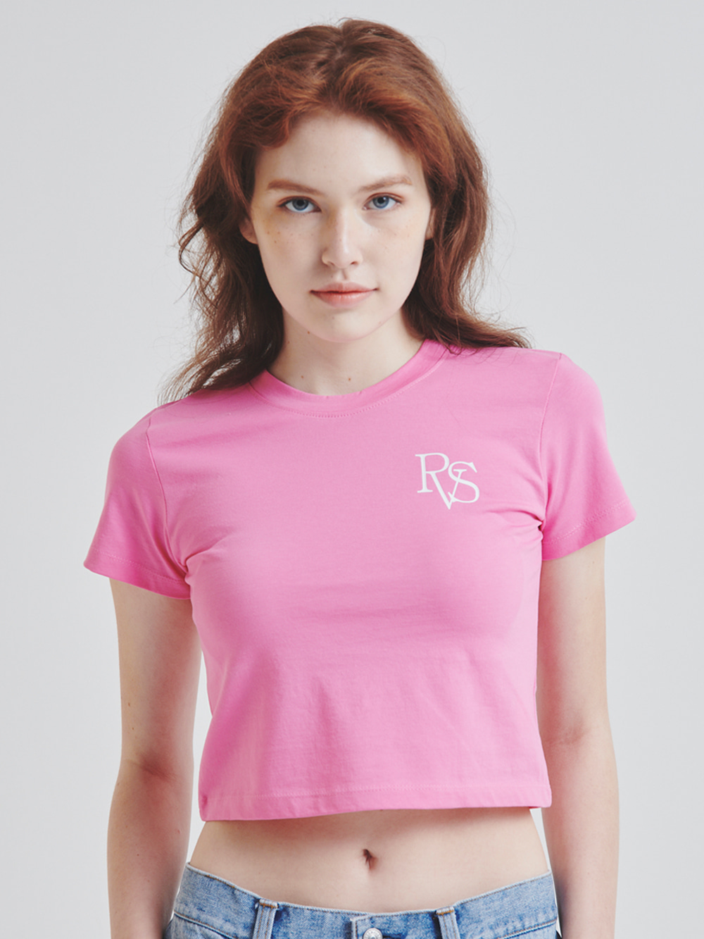 RVS Cropped T-Shirt Pink