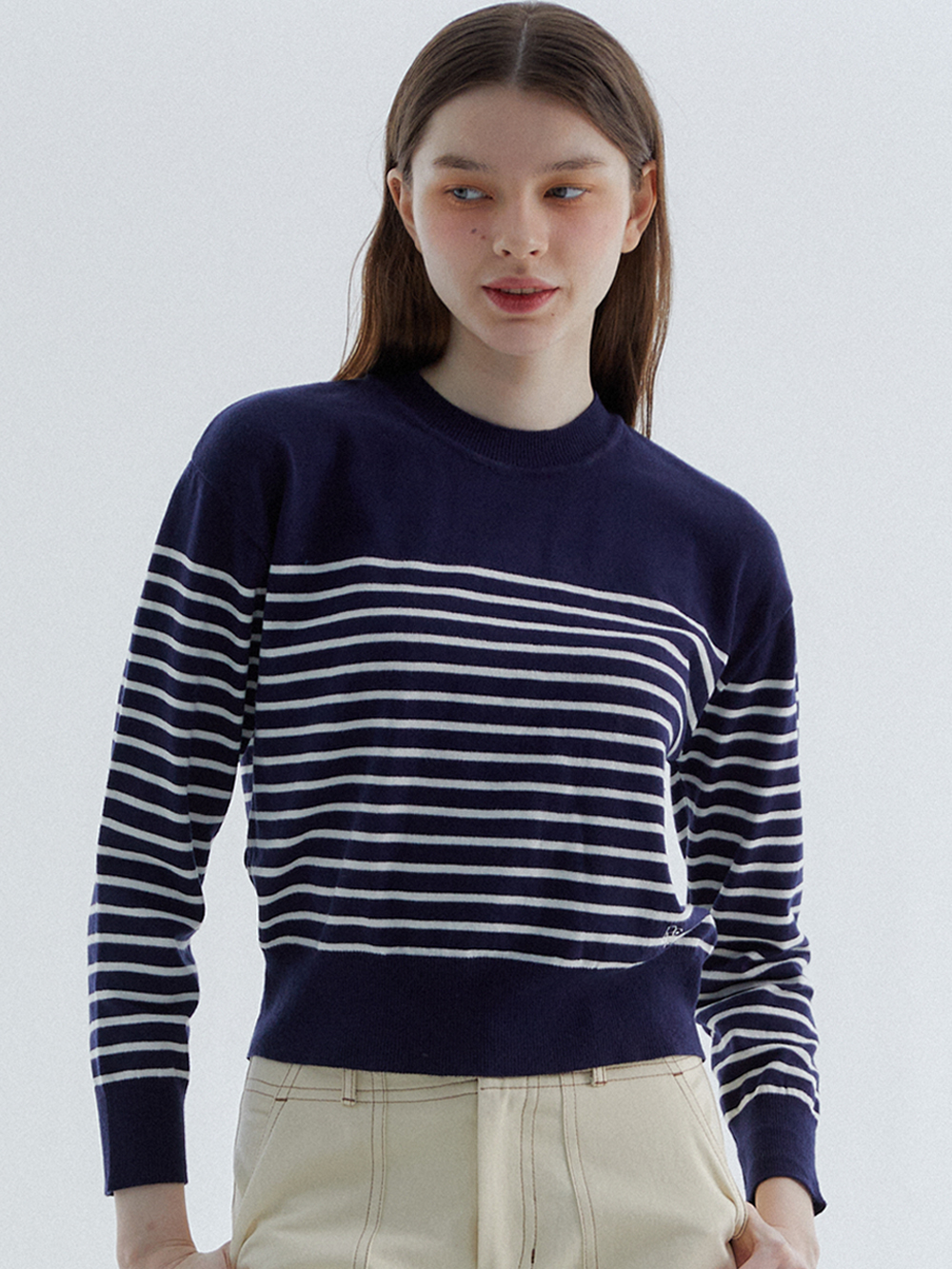 RVS Stripe  Sweater Navy