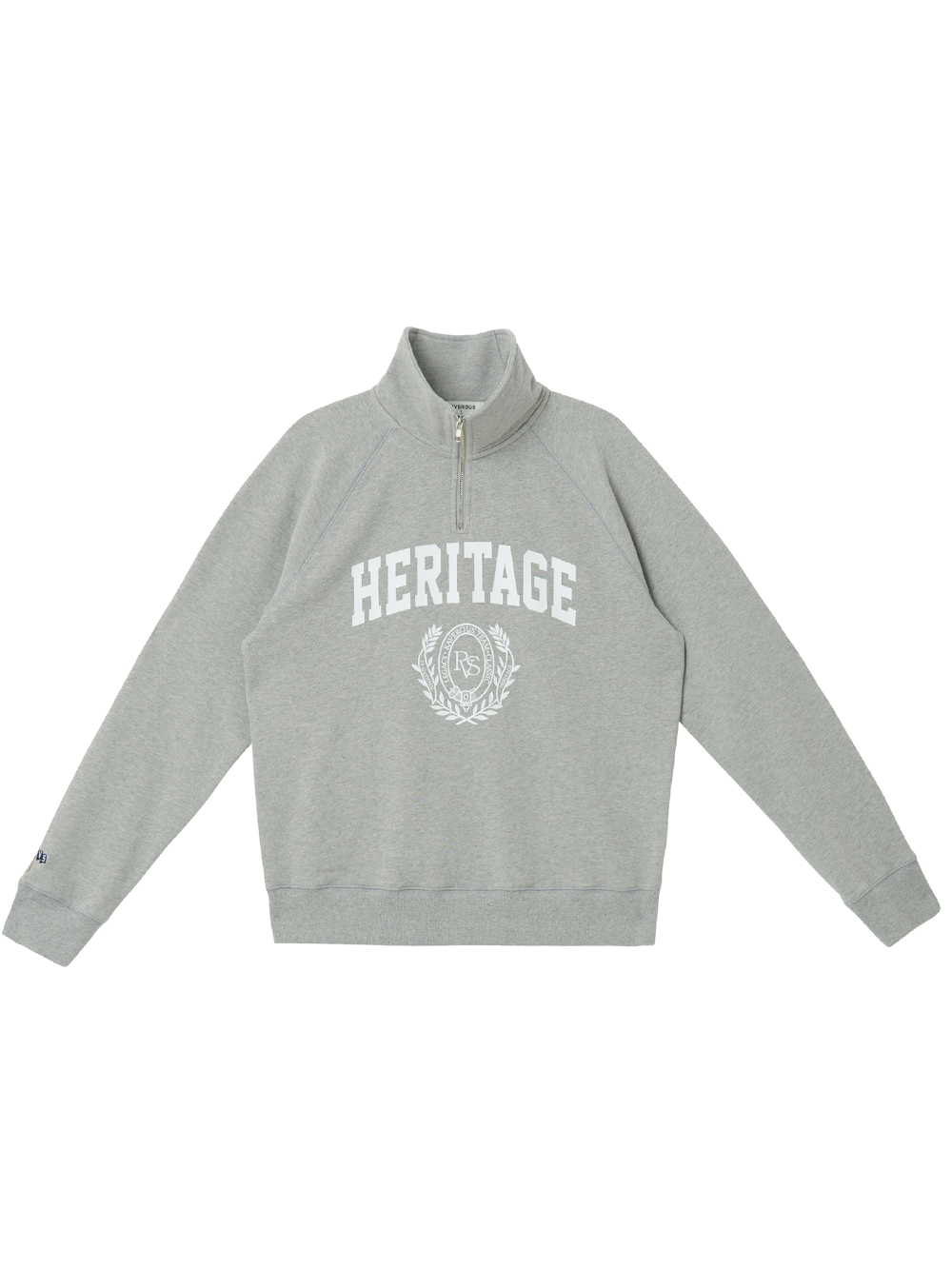 High Neck Collar Sweatshirts Melange Grey