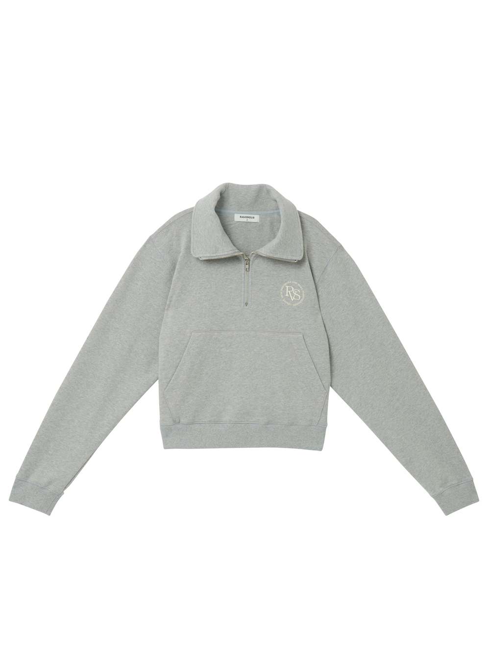 RVS High Neck Collar Sweatshirt Melange Grey