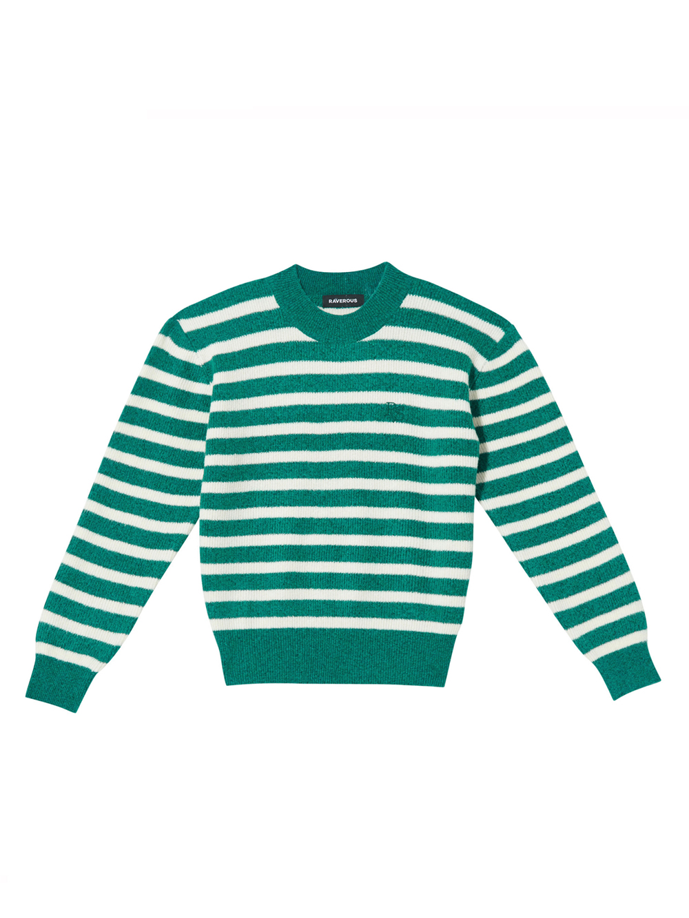 Round Stripe sweater Green