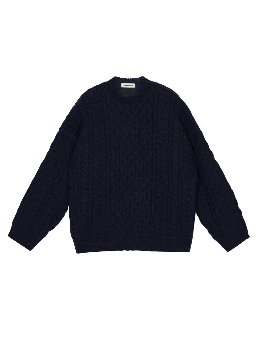 Oversized Cable Sweater Navy