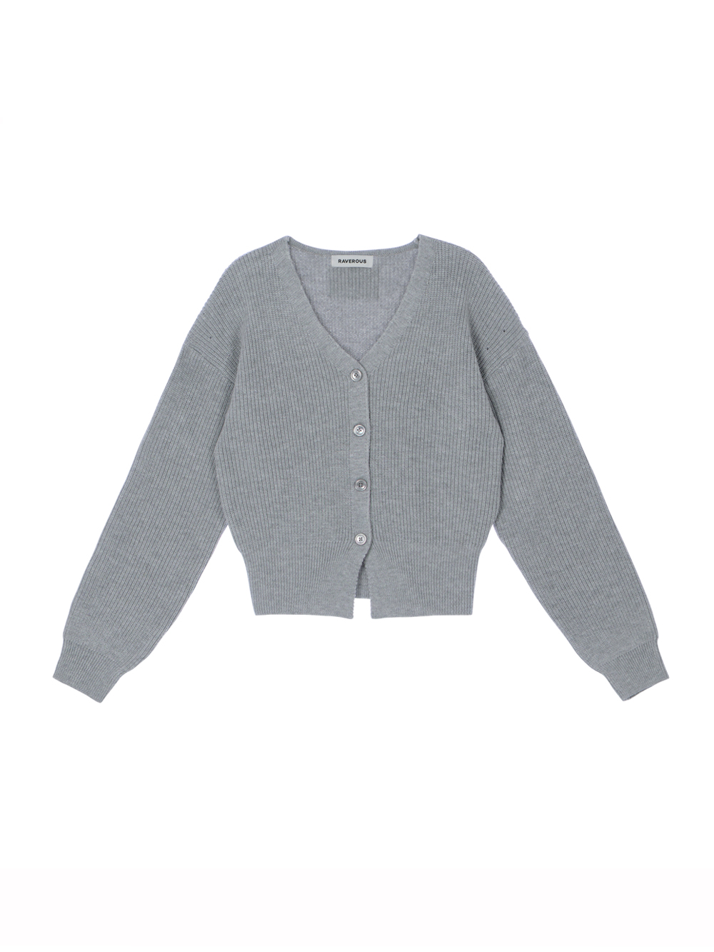 Y-Neck Hachi Sweater Cardigan M/Grey